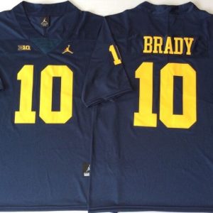 Michigan Wolverines Blue #10 BRADY_1 jersey