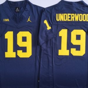 Michigan Wolverines Blue #19 UNDERWOOD jersey