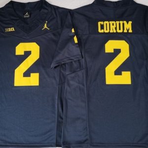 Michigan Wolverines Blue #2 CORUM jersey
