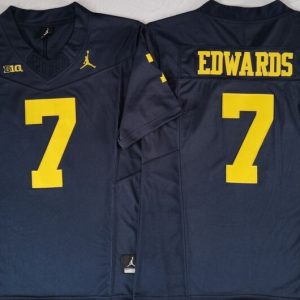 Michigan Wolverines Blue #7 EDWARDS jersey
