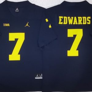 Michigan Wolverines Blue #7 EDWARDS_1 jersey