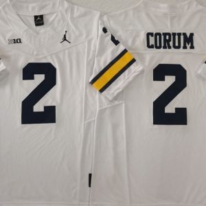 Michigan Wolverines White #2 CORUM jersey