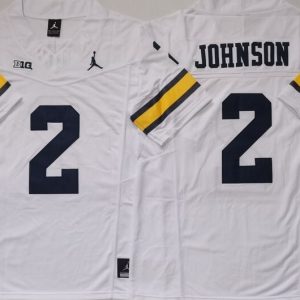 Michigan Wolverines White #2 JOHNSON jersey