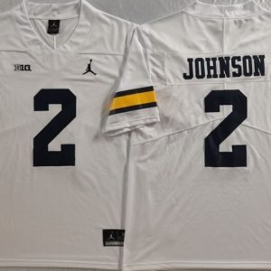 Michigan Wolverines White #2 JOHNSON_1 jersey