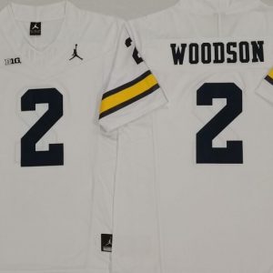 Michigan Wolverines White #2 WOODSON jersey