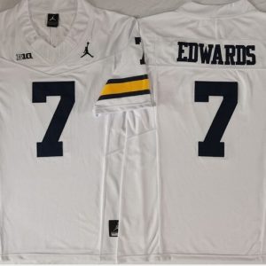 Michigan Wolverines White #7 EDWARDS jersey