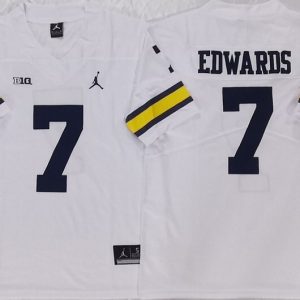 Michigan Wolverines White #7 EDWARDS_1 jersey