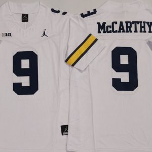 Michigan Wolverines White #9 McCARTHY jersey