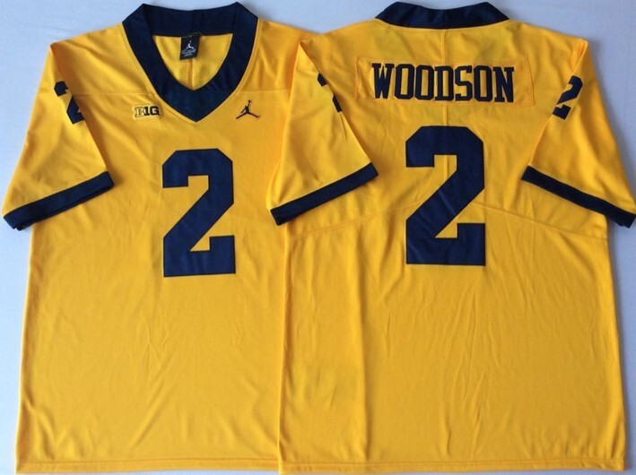 Michigan Wolverines YELLOW #2 WOODSON jersey