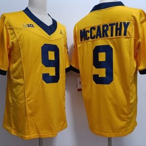 Michigan Wolverines  #9 J.J. Mccarthy Gold jersey