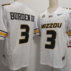 Missouri Tigers #3 Luther Burden III White jersey