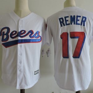 Movie Jerseys  Beer Movie #17 Remer New white fabric jersey