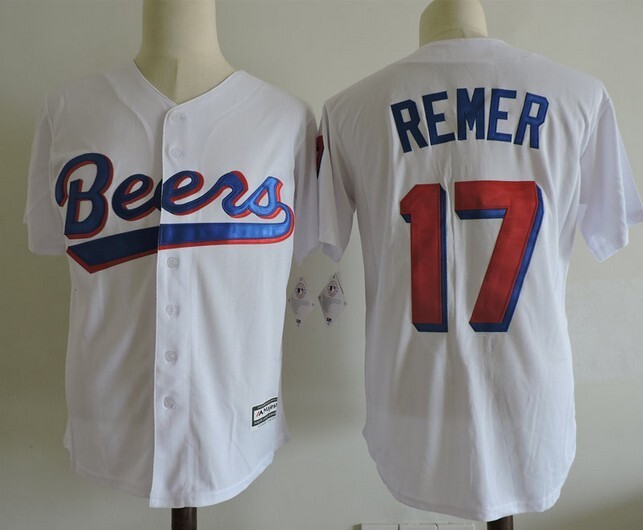 Movie Jerseys Beer Movie #17 Remer New white fabric jersey