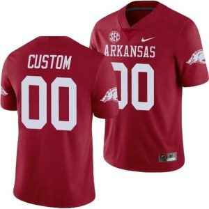 NCAA CUSTOM ARKANSAS RAZORBACKS Red #00 jersey