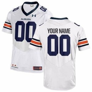 NCAA CUSTOM Auburn Tigers White #00 jersey
