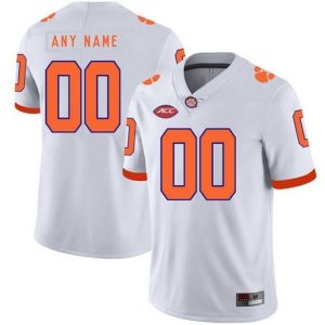 NCAA CUSTOM Clemson Tigers White #00 jersey