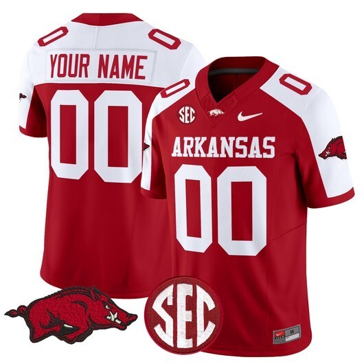 NCAA CUSTOM F.U.S.E Jerseys #00 Arkansas Red jersey