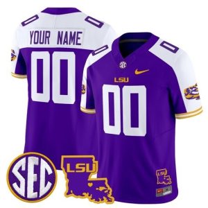 NCAA CUSTOM F.U.S.E Jerseys #00 Lsu Purple jersey