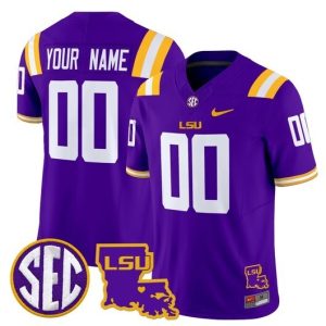 NCAA CUSTOM F.U.S.E Jerseys #00 Lsu Purple (2) jersey