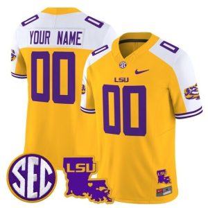 NCAA CUSTOM F.U.S.E Jerseys #00 Lsu Yellow jersey