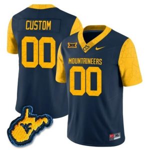 NCAA CUSTOM F.U.S.E Jerseys #00 Mountaineers Blue jersey