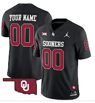 NCAA CUSTOM F.U.S.E Jerseys #00 Sooners Black jersey
