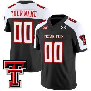 NCAA CUSTOM F.U.S.E Jerseys #00 Texas tech Black jersey