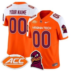 NCAA CUSTOM F.U.S.E Jerseys #00 Virginia tech Orange jersey