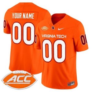 NCAA CUSTOM F.U.S.E Jerseys #00 Virginia tech Orange (2) jersey