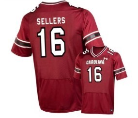 NCAA CUSTOM F.U.S.E Jerseys #16 Sellers Red jersey