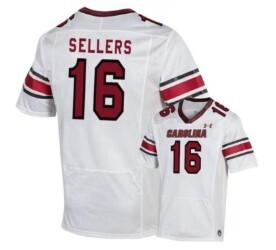 NCAA CUSTOM F.U.S.E Jerseys #16 Sellers White jersey