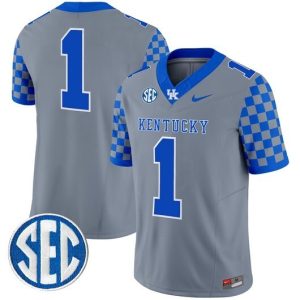 NCAA CUSTOM F.U.S.E Jerseys #1 Kentucky Gray jersey
