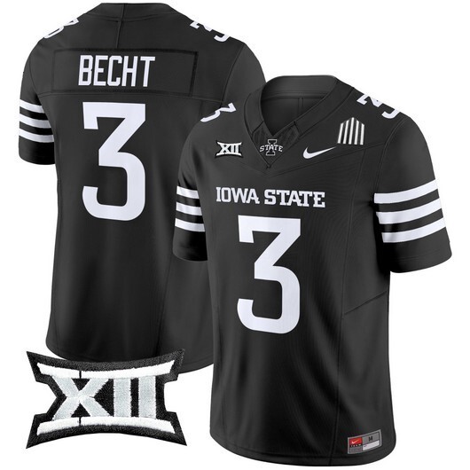 NCAA CUSTOM F.U.S.E Jerseys #3 Iowa state Black jersey
