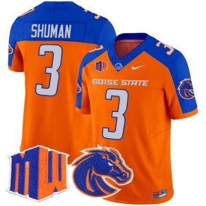 NCAA CUSTOM F.U.S.E Jerseys #3 Shuman Orange jersey