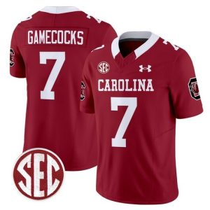 NCAA CUSTOM F.U.S.E Jerseys #7 Gamecocks Red jersey