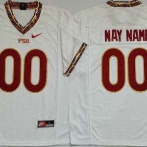 NCAA CUSTOM Florida State Seminoles White_1 #00 jersey
