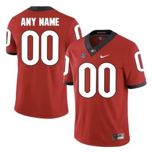 NCAA CUSTOM Georgia Bulldogs Red #00 jersey