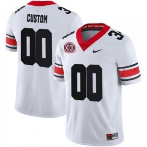 NCAA CUSTOM Georgia Bulldogs White #00 (2) jersey