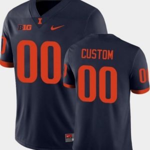 NCAA CUSTOM Illinois Fighting Illini Blue #00 jersey