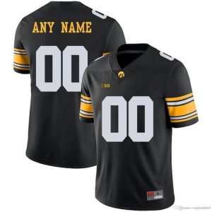 NCAA CUSTOM Iowa Hawkeyes Black #00 jersey