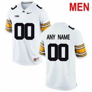 NCAA CUSTOM Iowa Hawkeyes White #00 jersey