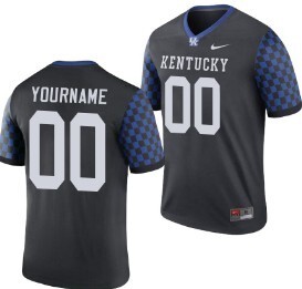 NCAA CUSTOM Kentucky Wildcats Black #00 jersey
