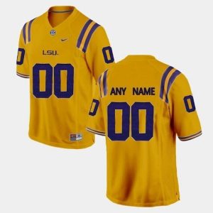 NCAA CUSTOM LSU Tigers YELLOW #00 jersey