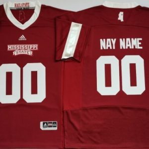 NCAA CUSTOM MISSISSIPPI STATE BULLDOGS RED #00 jersey