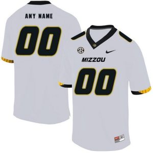 NCAA CUSTOM MISSOURI TIGERS White #00 jersey