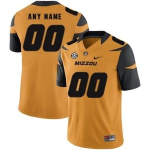 NCAA CUSTOM MISSOURI TIGERS YELLOW #00 jersey