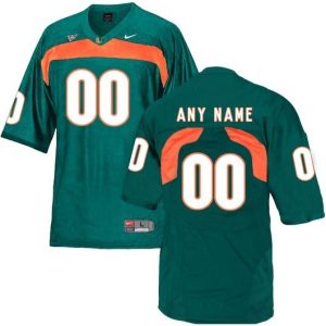 NCAA CUSTOM Miami Hurricanes Green #00 jersey