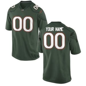 NCAA CUSTOM Miami Hurricanes Green #00 (2) jersey