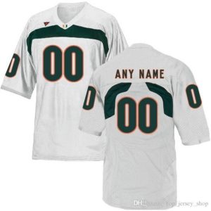NCAA CUSTOM Miami Hurricanes White #00 (2) jersey