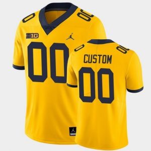 NCAA CUSTOM Michigan Wolverines Yellow #00 (2) jersey